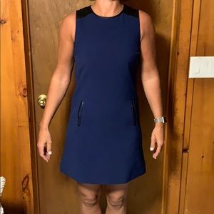 Navy & black leather trim C Wonder dress